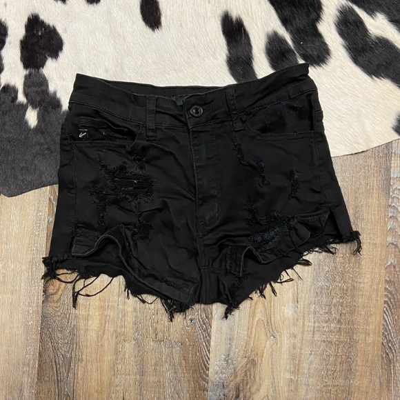 KanCan Pants - kancan | black distressed shorts